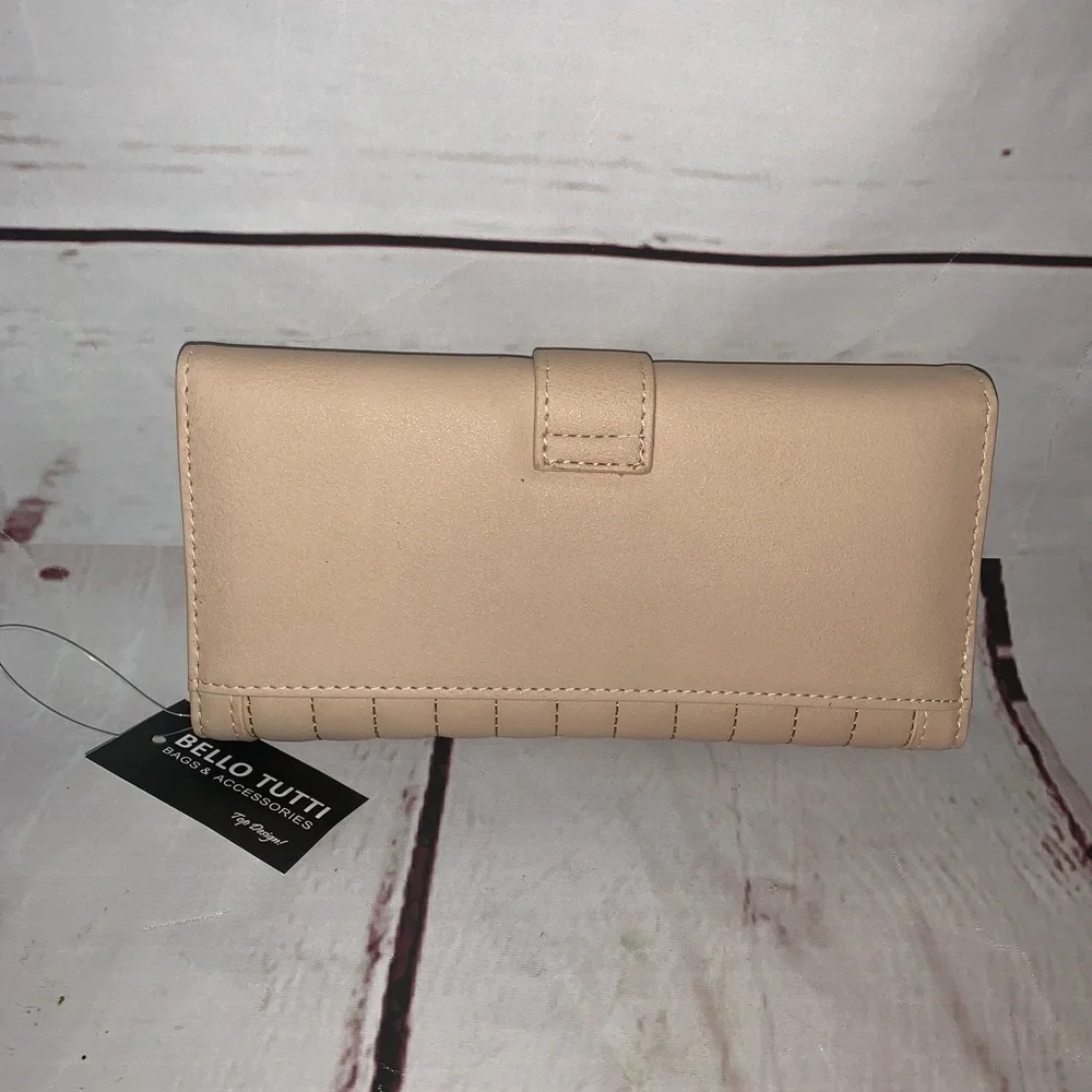 Bello Tutti Leather Trifold Wallet Holder Clutch